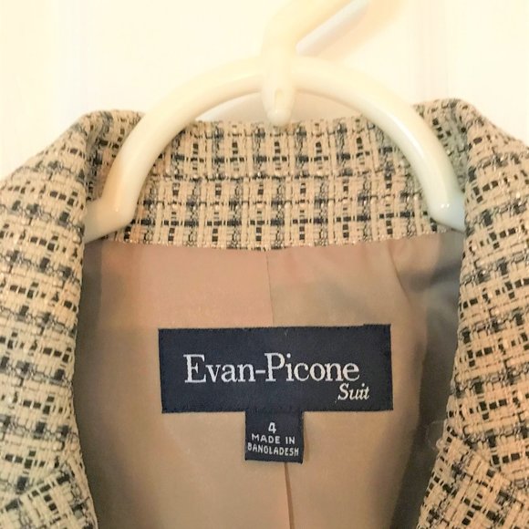 Evan Picone Jacket Gold & Black Size 4 - Picture 7 of 7